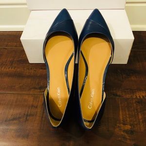 Calvin Klein navy blue flats